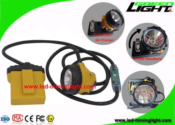 25000 Lux Waterproof Safety Coal Led Miners Cap Lamp With Cable Flash Light