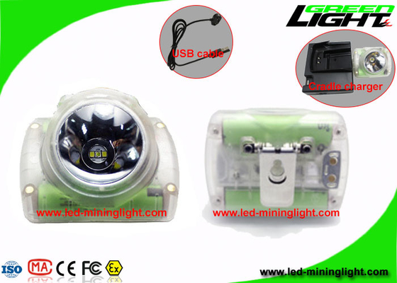 Hard PC Material Cordless Mining Lights 13000 Lux High Power Helmet Lamp 1.78W