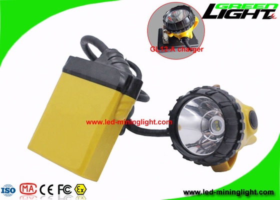 10.4Ah Miners Helmet Light High Low Beam Cree With Cable SOS Low Power Warning