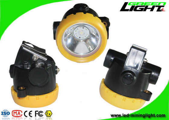 PC Material Led Cordless Mining Cap Lights Yellow Cover With 18650 Li - Ion Battery