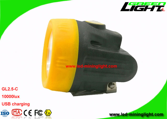 10000 Lux Underground LED Coal Mining Lights with USB Charger 170g Light Weight