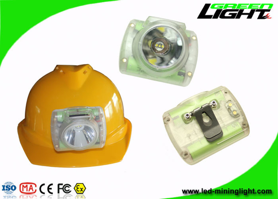 15000 Lux Mining Cap Lights PC ABS Material OLED Screen With Transparent Body