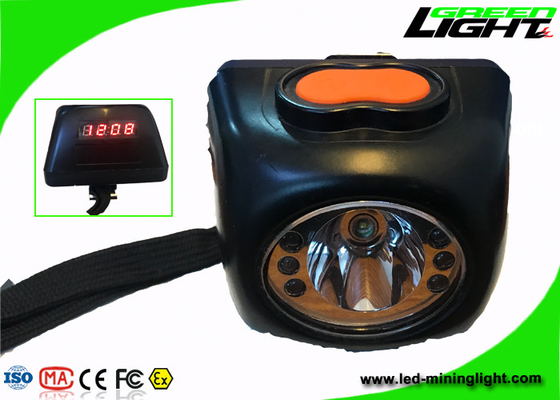 5.7Ah 8000lux Led Mining Cap Lamp Waterproof Underground With High Beam LCD Screen