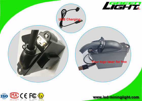 Safety Mining Cap Lights High Low Beam 10000lux With Cable USB Charging Indication