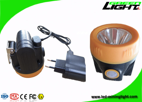 10000lux Rechargeable Led Mining Cap Lamp 3.8Ah Battery Capacity With USB Charger