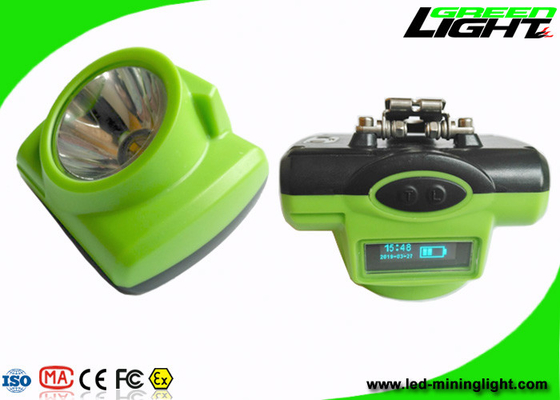 13000lux LED Cordless Mining Cap Lamps IP68 Waterproof  USB Charging With OLED Screen
