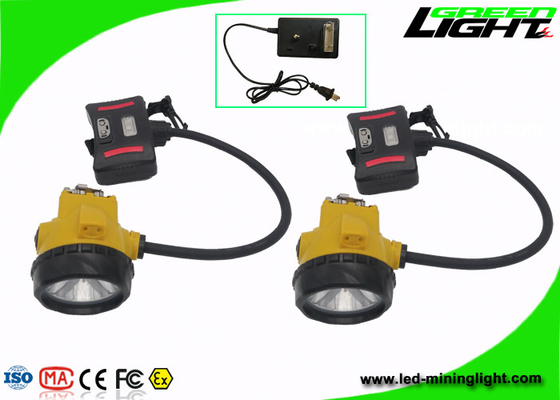 392g Lightweight Semi-corded Cap Lamp IP68 Waterproof LED Mining Headlamp 15000Lux 1.7W High Beam Flame Resistant