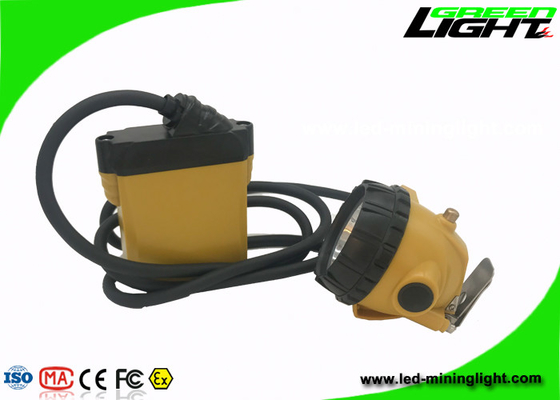 Waterproof IP68 Miners Cap Lamp , SAMSUNG Battery Miners Lights for Hard Hats
