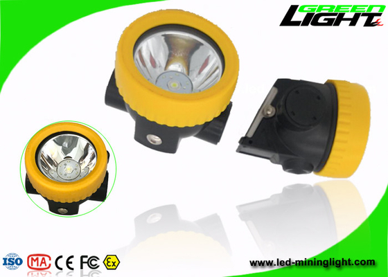 IP68 Waterproof Led Mining Cap Lamp , Hard Hat Led Lights ABS Material 2.2Ah Battery