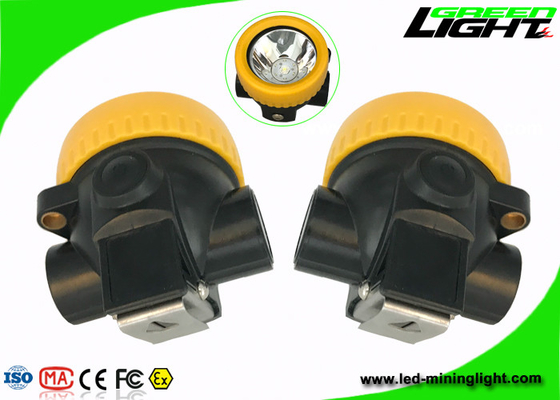 IP68 Waterproof Led Mining Cap Lamp , Hard Hat Led Lights ABS Material 2.2Ah Battery