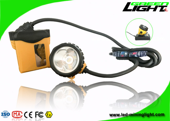 IP68 Waterproof Mining Hard Hat Led Lights 3.7V 25000lux Brightness 1200 Battery Cycles