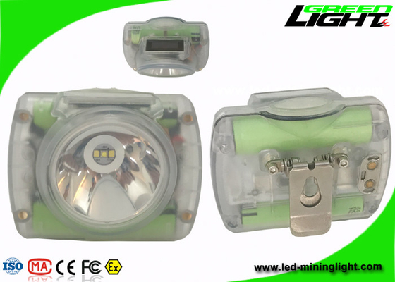 USB Charging Miners Helmet Light IP68 13000lux PC Material With OLED Screen