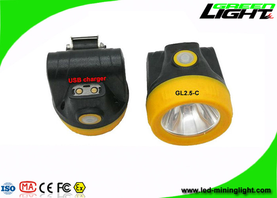 Waterproof IP68 Cordless Mining Cap Lamps 10000 Lux ABS Material With USB Charger