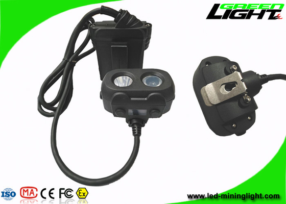 Dual Beam Mining Hard Hat Led Lights , Rechargeable Led Headlamp High Illumination