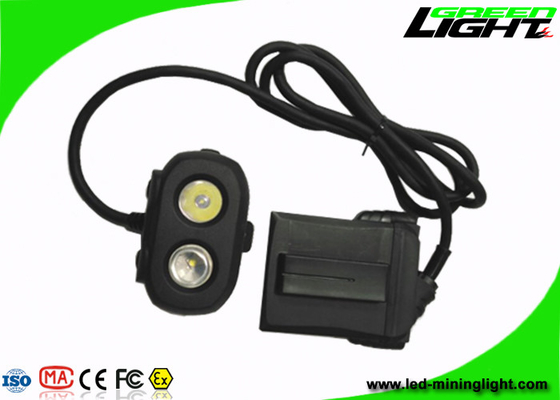 High Illumination LED Mining Light IP68 Dual Beam Safety Underground Cap Lamp