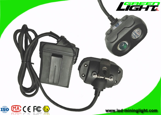 High Illumination LED Mining Light IP68 Dual Beam Safety Underground Cap Lamp