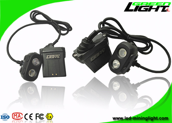 High Illumination LED Mining Light IP68 Dual Beam Safety Underground Cap Lamp