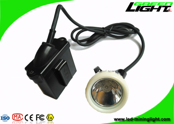 Anti Explosive Safety Underground Corded Led Miners Cap Lamp 6.6Ah 1.67W 10000Lux