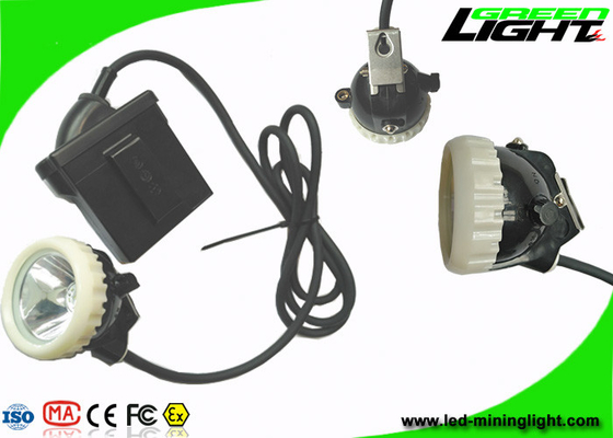 Anti Explosive Safety Underground Corded Led Miners Cap Lamp 6.6Ah 1.67W 10000Lux