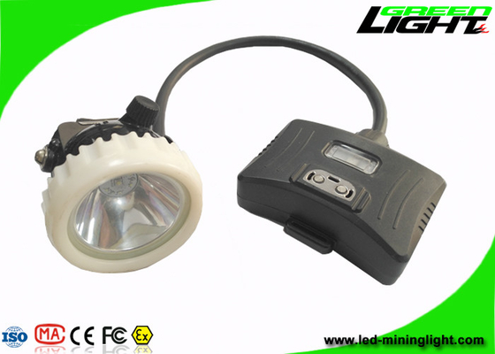 Black LED Mining Light Safety Underground Cap Lamp 10000lux 5.2Ah Rechargeable
