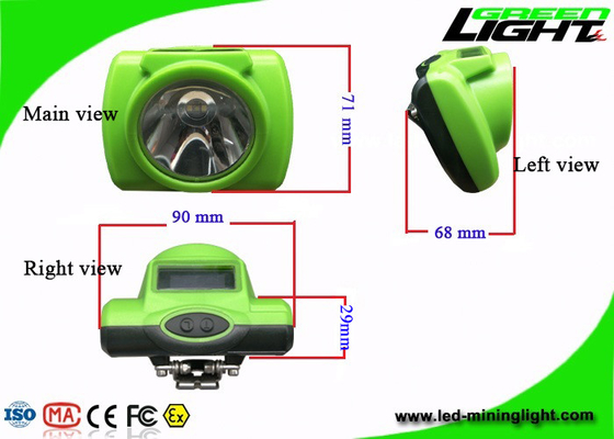 ABS PC Material Coal Mining Lights , Led Mining Cap Lamp 6.8Ah Battery 3.7v