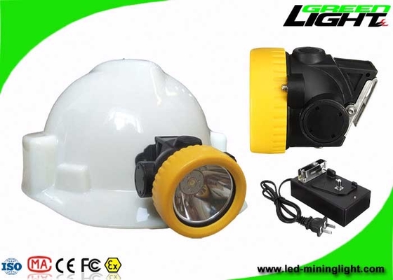 IP68 5000lux ABS Material Led Mining Headlamp 2.2Ah Battery With 15hrs Lighting Time