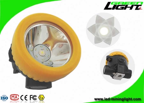 IP68 5000lux ABS Material Led Mining Headlamp 2.2Ah Battery With 15hrs Lighting Time