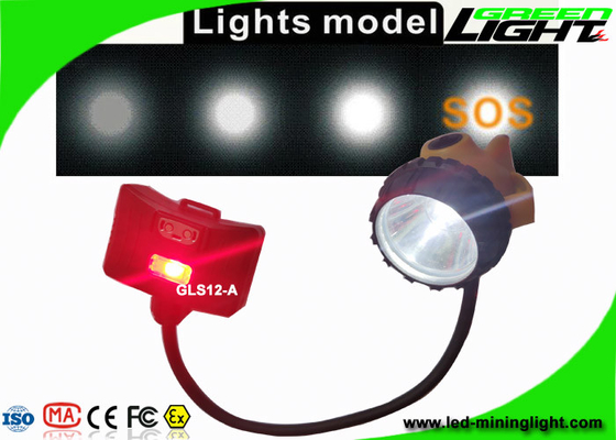 High Brightness Cree Led Headlamp Rechargeable Low Power Warning For Miner Semi - Corded