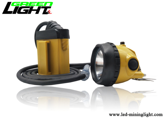 High Beam LED Mining Cap Lamp , 25000lux Coal Miners Headlamp 10.4Ah Battery with low warning light