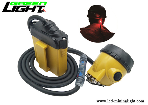 High Beam LED Mining Cap Lamp , 25000lux Coal Miners Headlamp 10.4Ah Battery with low warning light