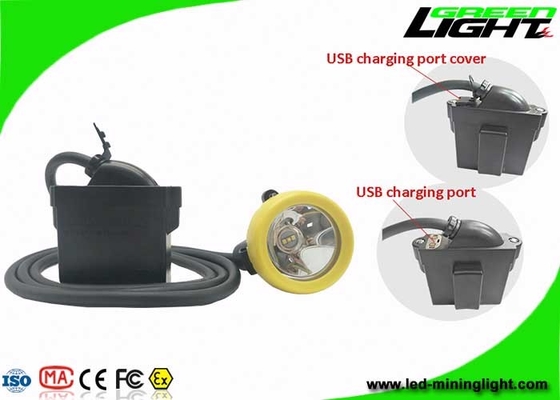 Rechargeable Mining Hard Hat Led Lights , Miners Cap Lamp Support USB Charger