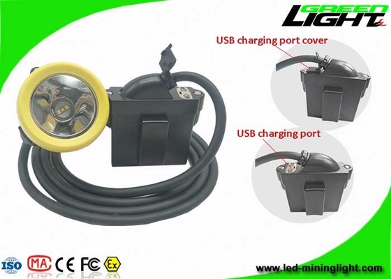 10000lux Underground Coal Mining Cap Lights USB Charging Cable With SOS Function