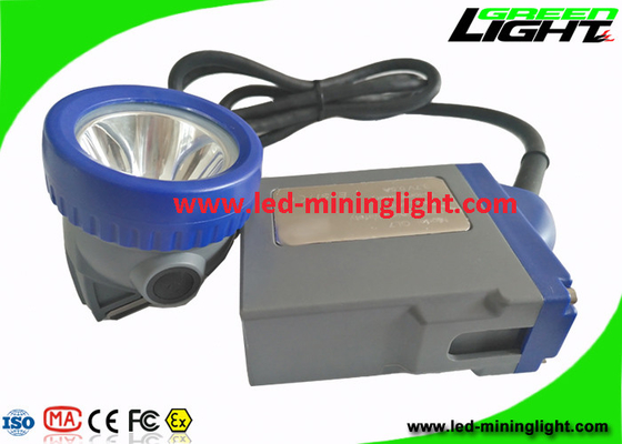 IP68 Waterproof Led Miners Cap Lamp 1.67 Watt 6.6Ah Rechargeable Li - Ion Battery