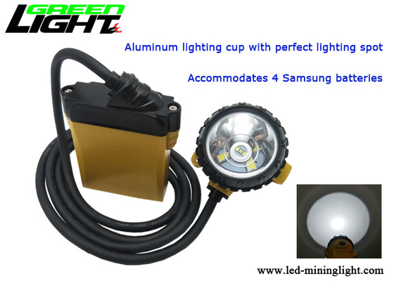 High Power Cordless Mining Cap Lamps 25000 Lux With Samsung Rechargeable Lithium Batteries