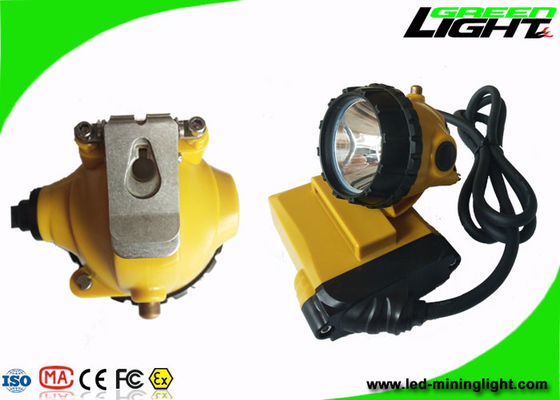 Aluminum Miners Cap Lamp , Hard Hat Headlamp IP68 LED 10.4Ah SAMSUNG Battery