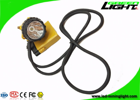 Aluminum Miners Cap Lamp , Hard Hat Headlamp IP68 LED 10.4Ah SAMSUNG Battery