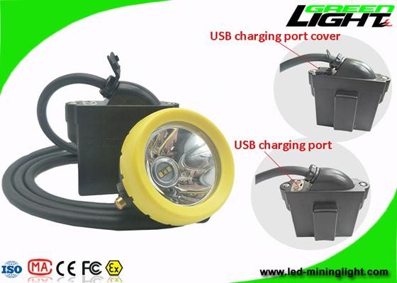 10000 Lux Brightness LED Mining Light Underground Rechargeable Headlamp With USB Charging