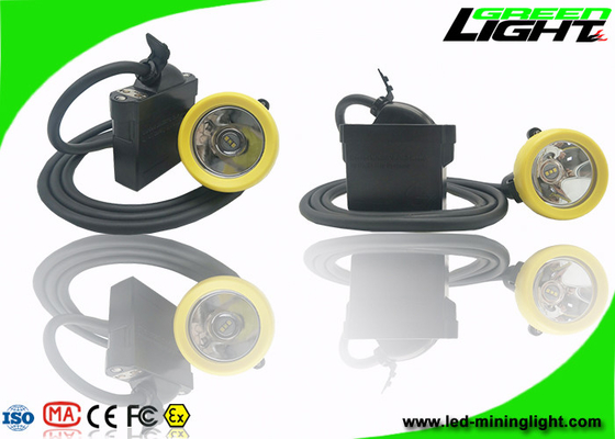 1.67W IP68 Miners Helmet Light 10000lux Brightness USB Charger 1 Year Warranty