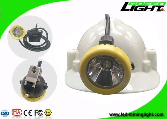 1.67W IP68 Miners Helmet Light 10000lux Brightness USB Charger 1 Year Warranty
