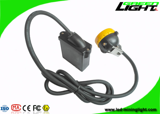 Anti Explosive Led Miners Cap Lamp 10000lux Brightness With Low Power Warning Function