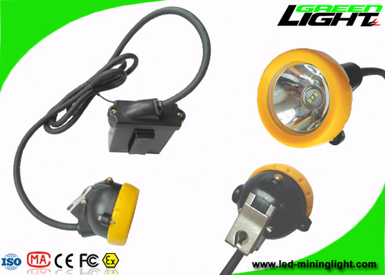 Anti Explosive Led Miners Cap Lamp 10000lux Brightness With Low Power Warning Function