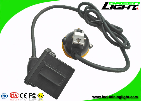 IP68 Led Miners Cap Lamp 10000lux 7.8Ah Li - Ion Battery With Silicon Button Cap
