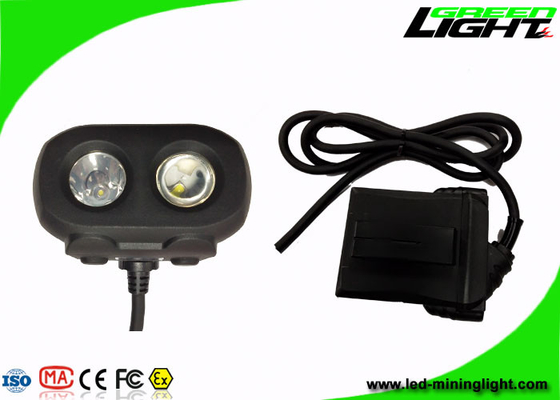 Dual Beam OLED 15000lux Mining Hard Hat Headlamp Double Shot Molding IP68