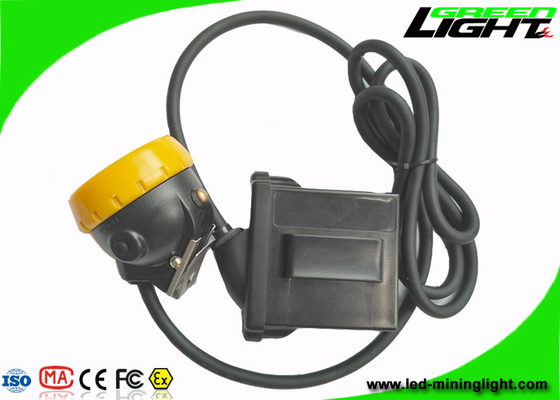 IP68 Led Mining Light 10000lux Low Power Warning Function With Silicon Button Cap