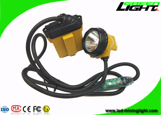 Low Power Warining Led Miners Cap Lamp 10.4Ah 25000lux High Beam 2A Charger