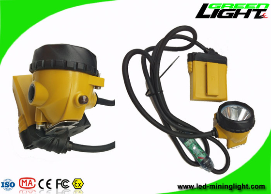 Low Power Warining Led Miners Cap Lamp 10.4Ah 25000lux High Beam 2A Charger