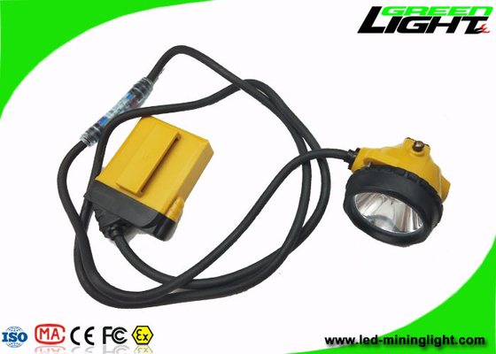 Low Power Warining Led Miners Cap Lamp 10.4Ah 25000lux High Beam 2A Charger