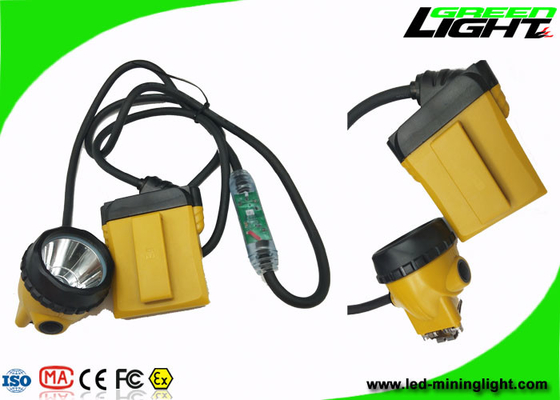 3.7V 10.4Ah LED Mining Headlight 25000lux High Beam With Four Lighting Modes
