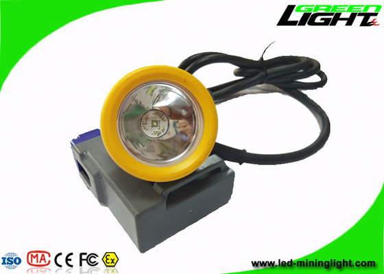 Hard Hat Coal Miners Headlamp 15000lux High Beam 6.6Ah Rechargeable Li - Ion Battery