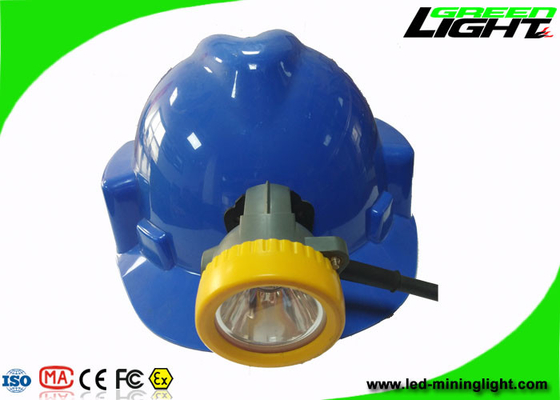 Hard Hat Coal Miners Headlamp 15000lux High Beam 6.6Ah Rechargeable Li - Ion Battery